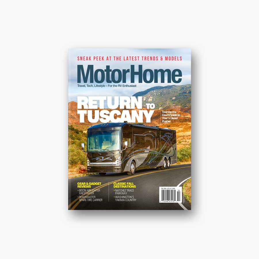 MotorHome magazine cover design