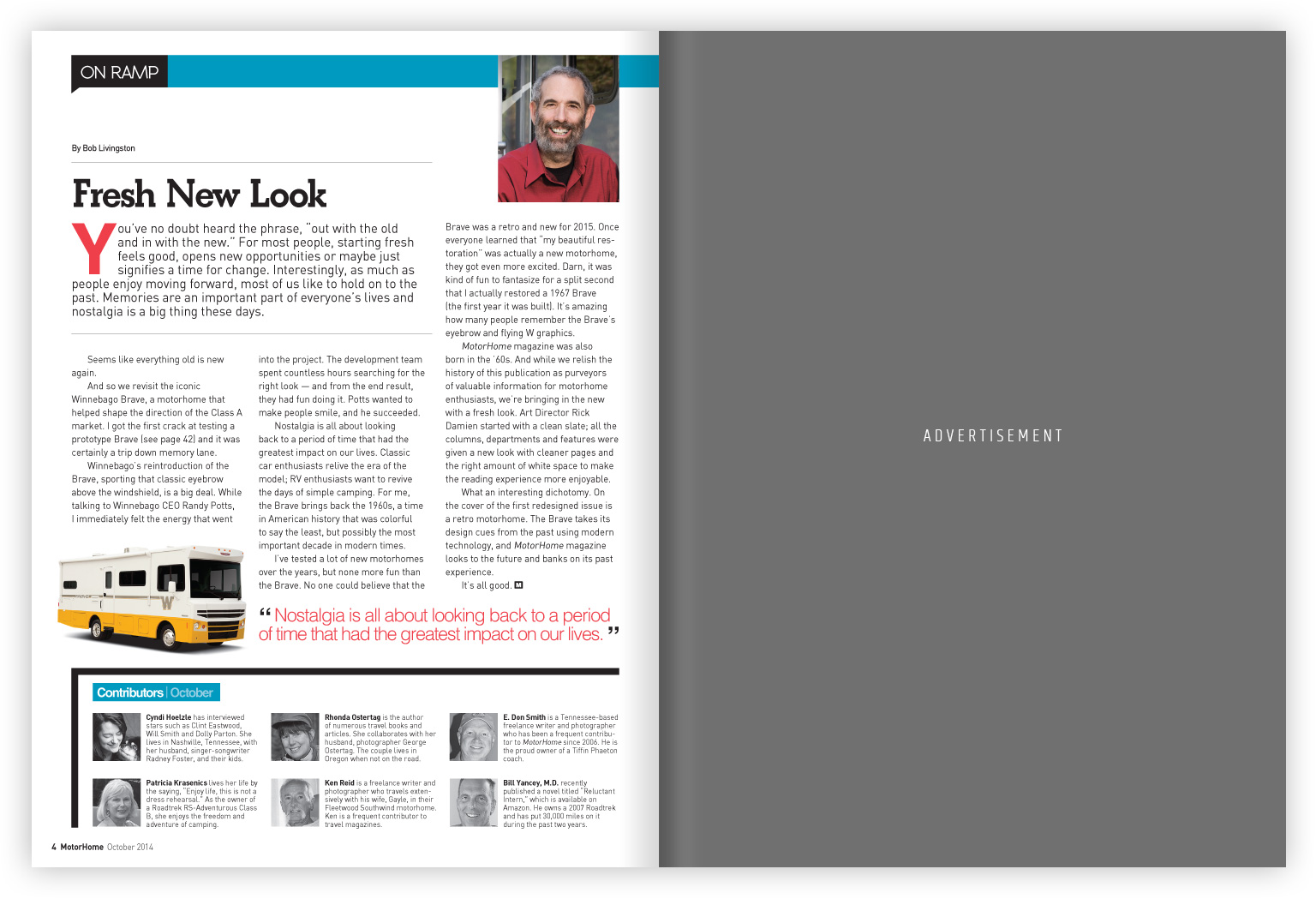 MotorHome magazine design and art direction