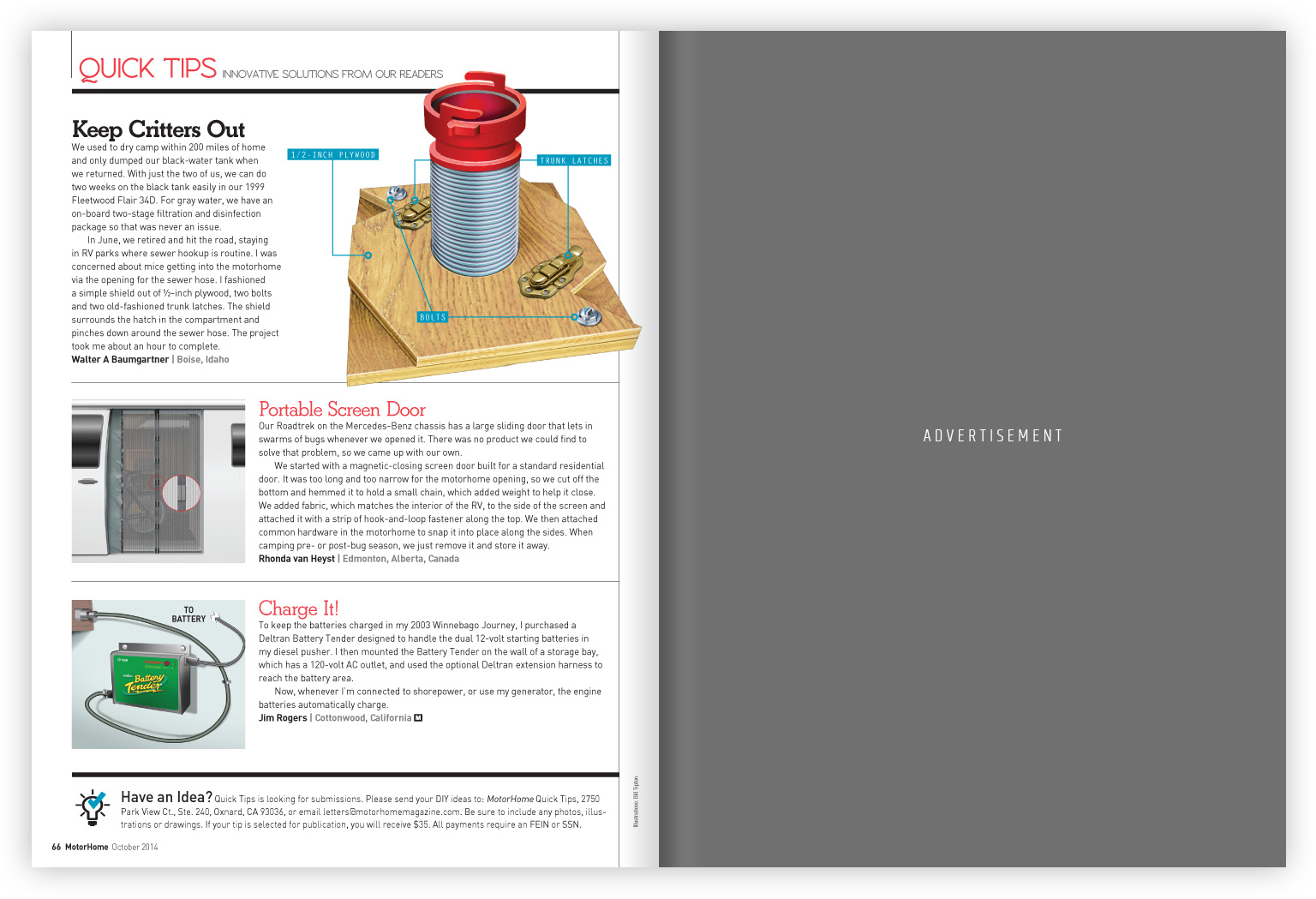 MotorHome magazine design and art direction