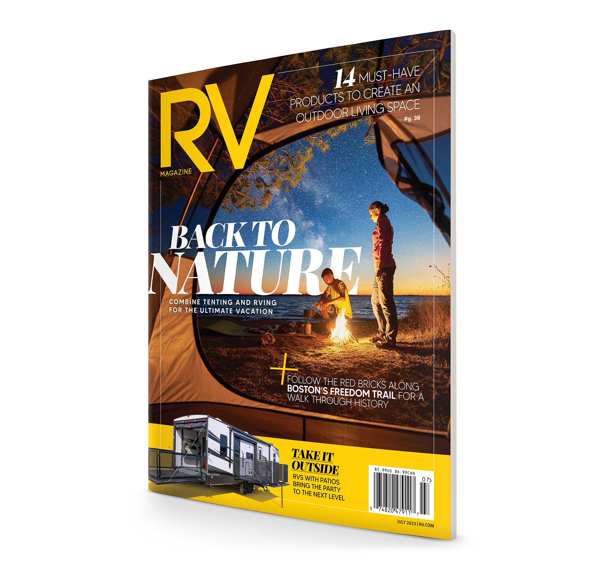 RV Magazine cover design