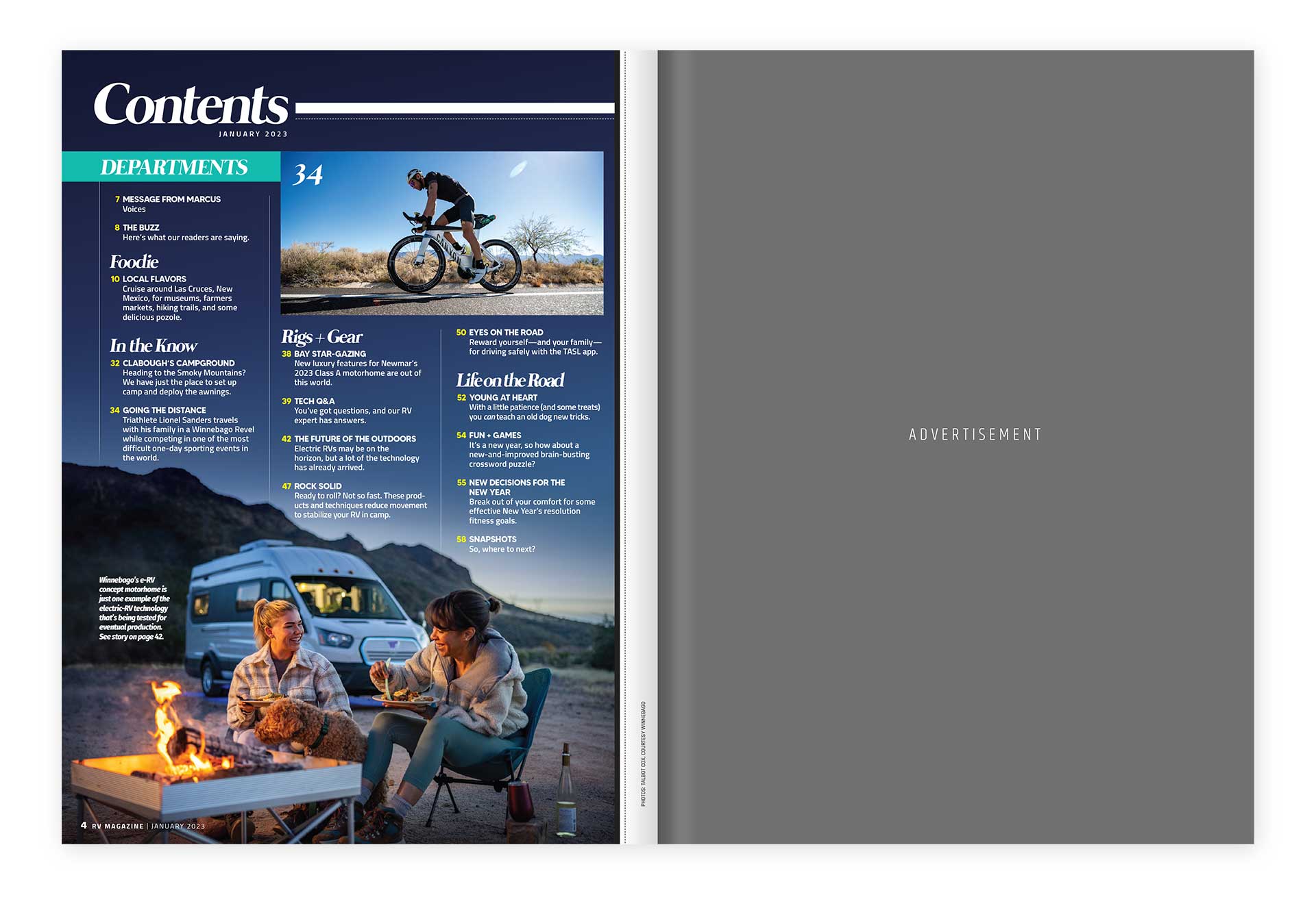 RV Magazine layout design by Ricky Damien