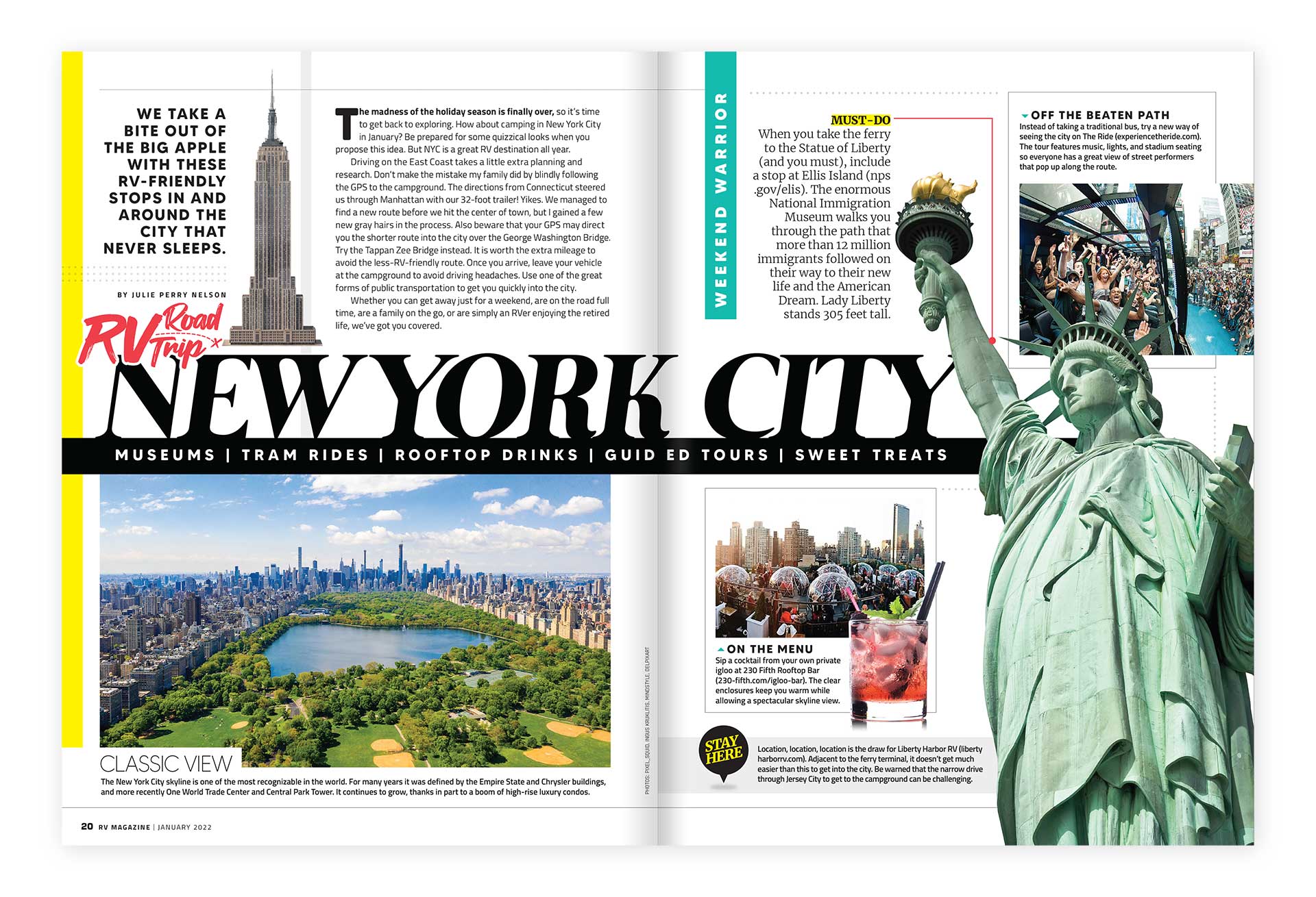 RV Magazine layout design by Ricky Damien