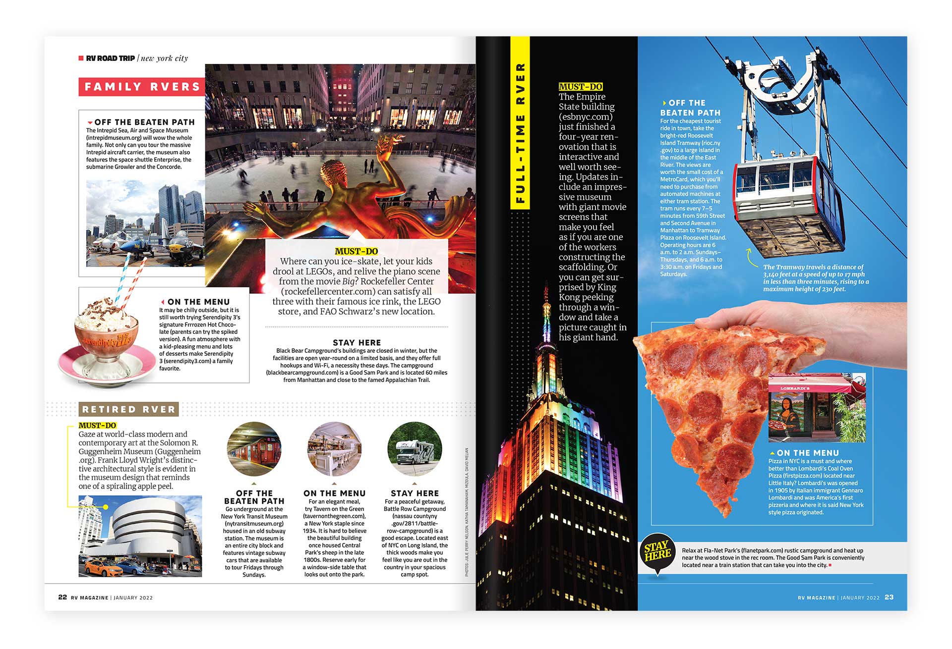 RV Magazine layout design by Ricky Damien