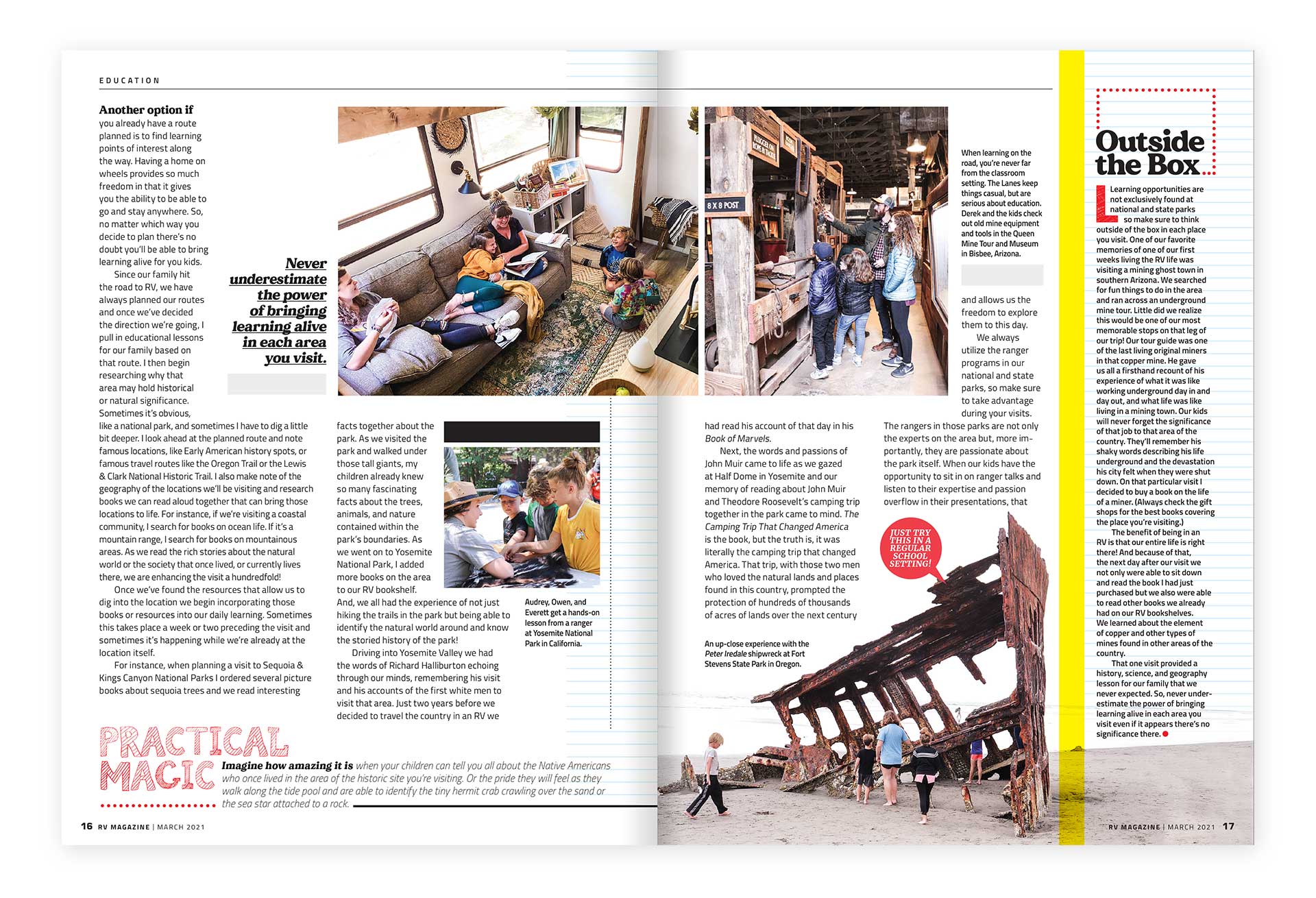 RV Magazine layout design by Ricky Damien