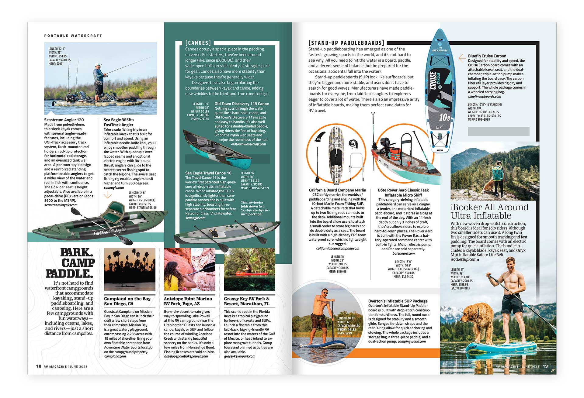 RV Magazine layout design by Ricky Damien