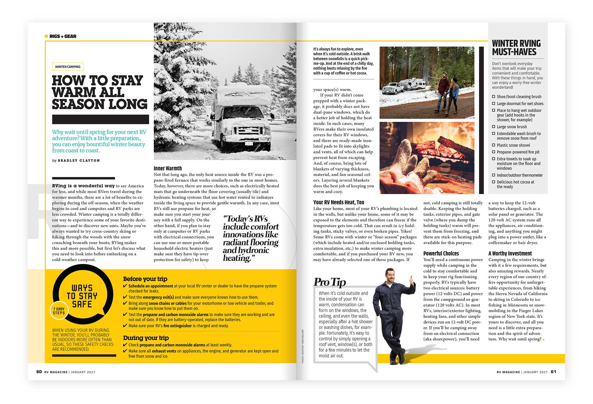 RV Magazine layout design by Ricky Damien