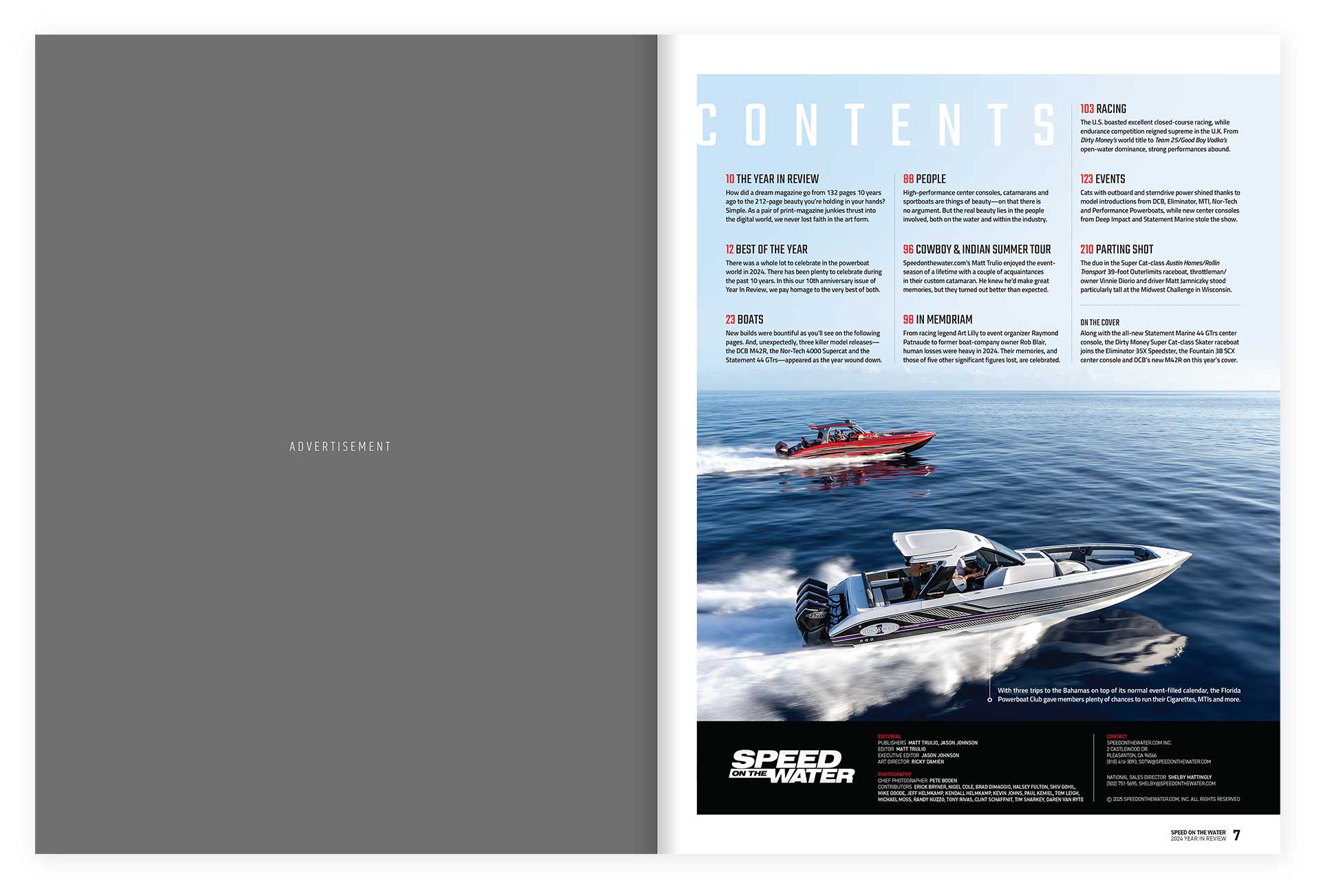 Speed on the Water boating magazine design by Ricky Damien