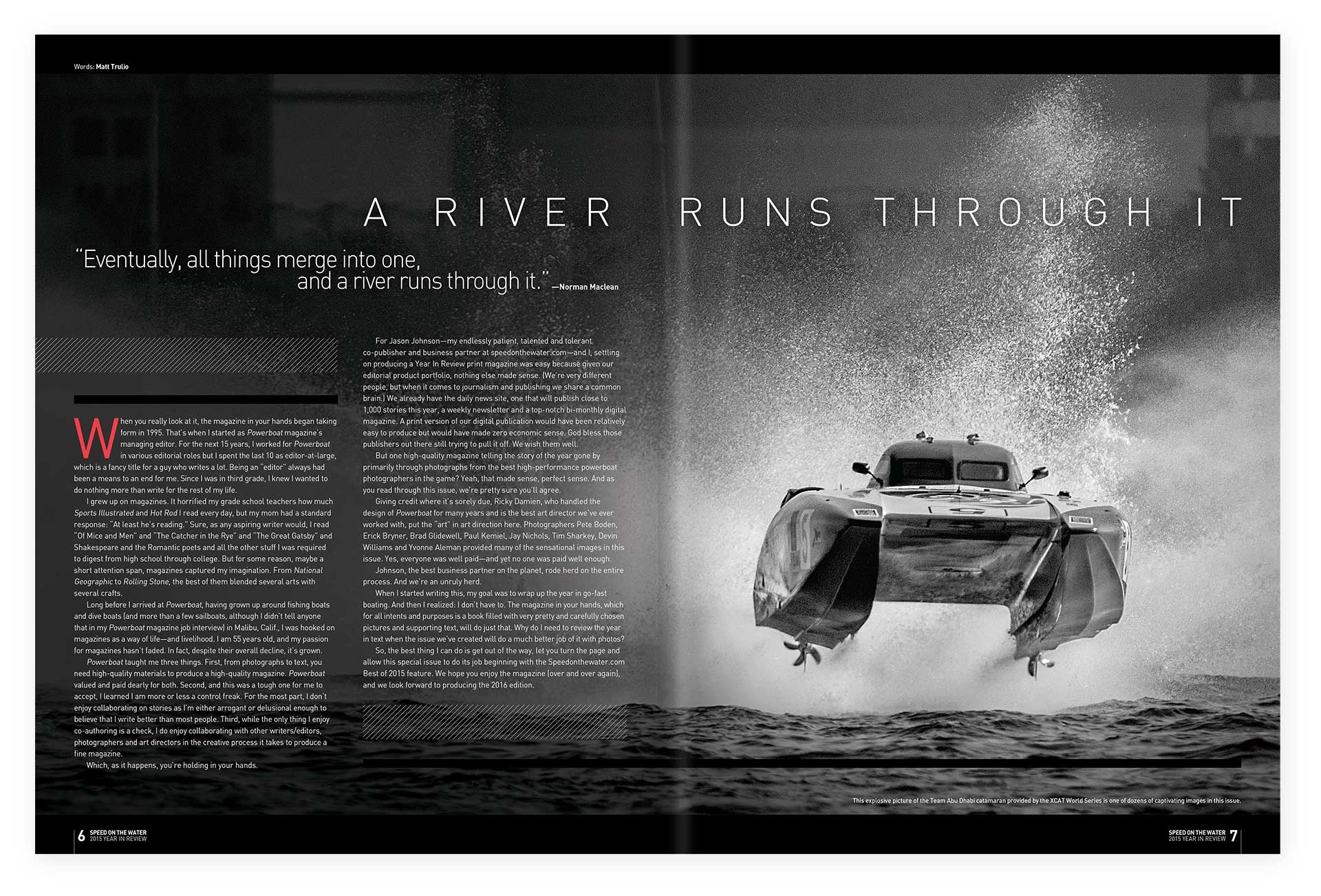 Speed on the Water boating magazine design by Ricky Damien