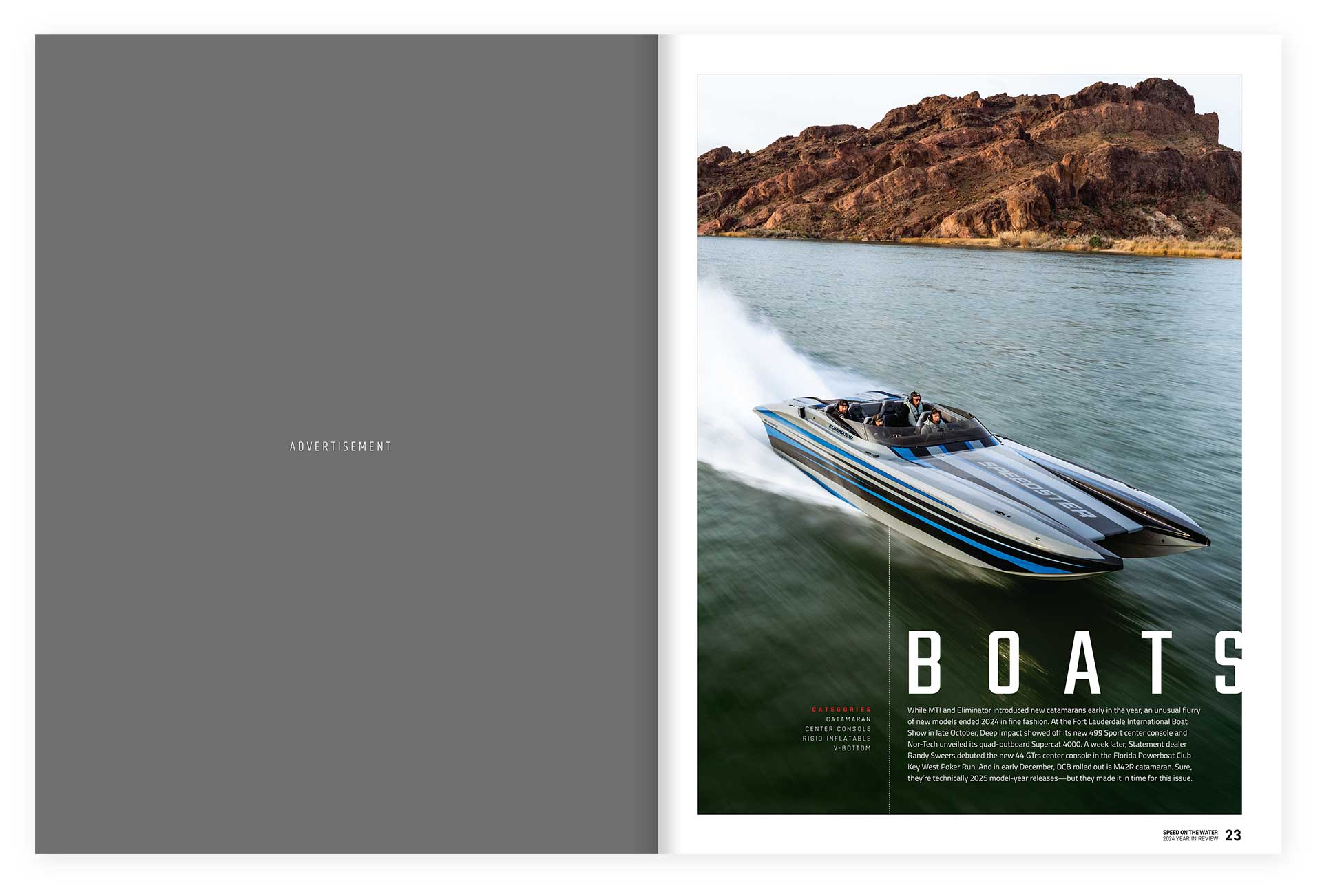 Speed on the Water boating magazine design by Ricky Damien