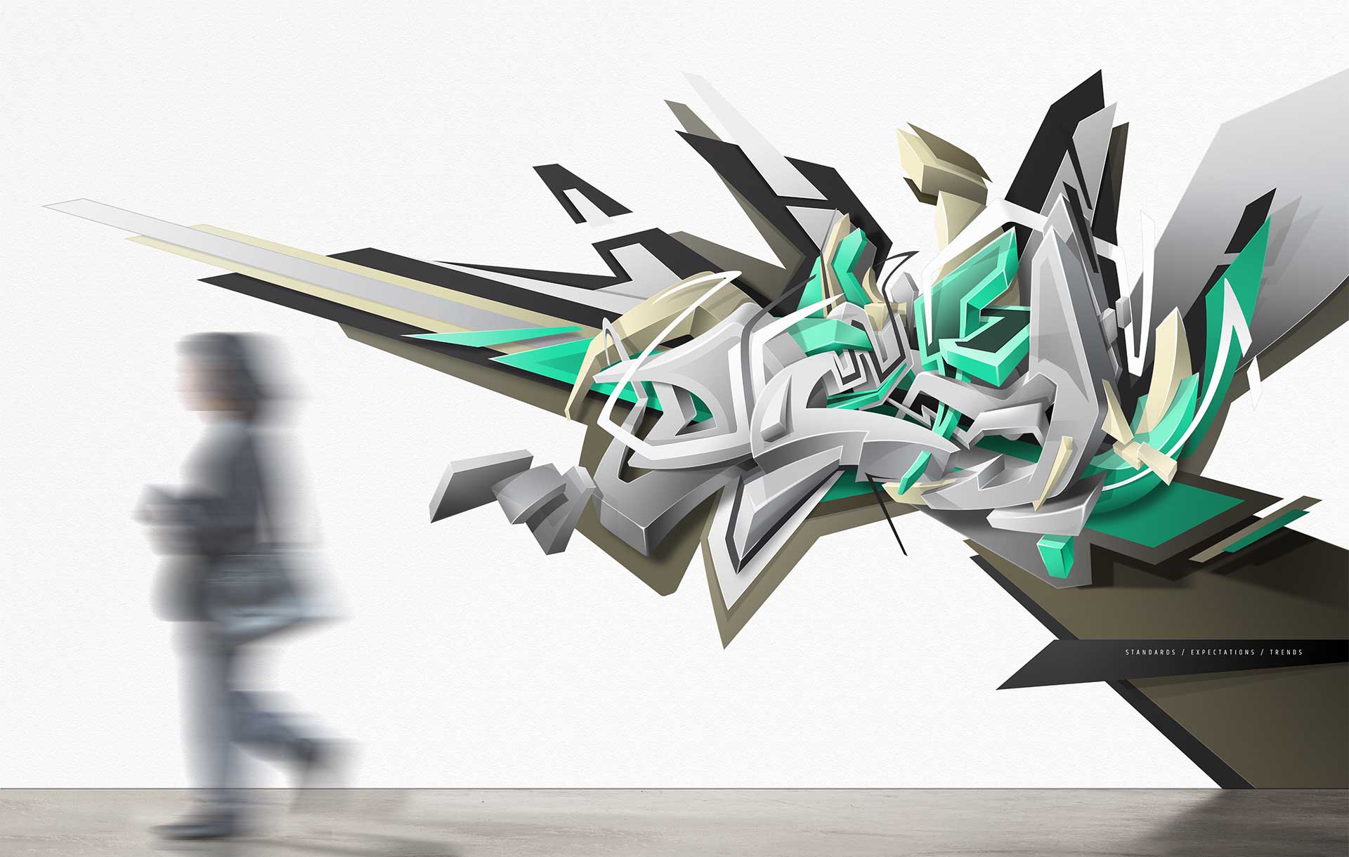 Damien Defy graphic installation