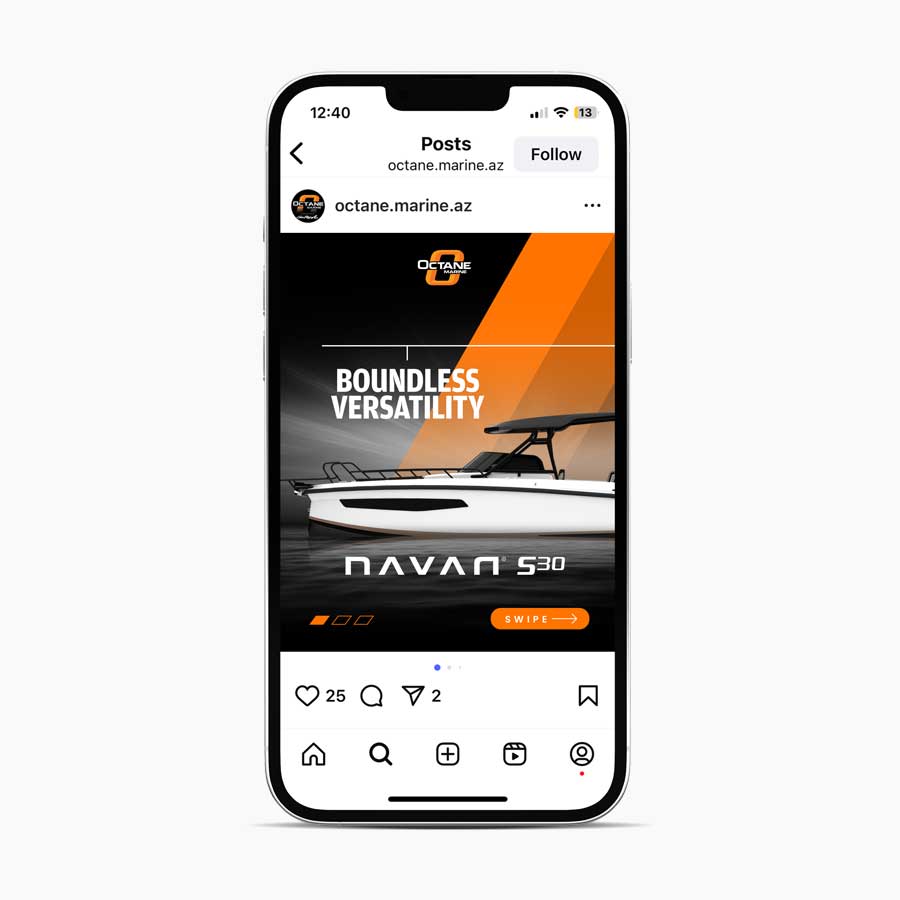 Octane Marine social media design